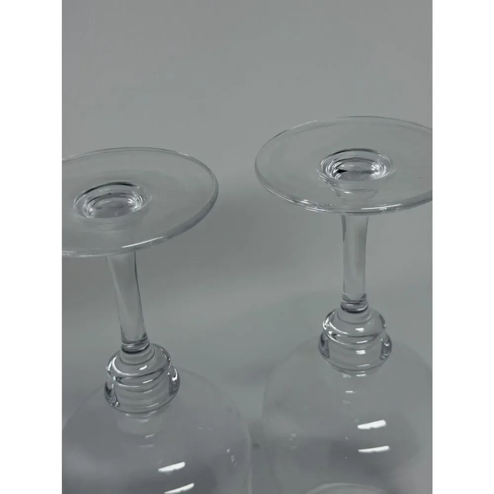 Set of 2 Pottery Barn Claro Stemmed Wine Glasses Goblets